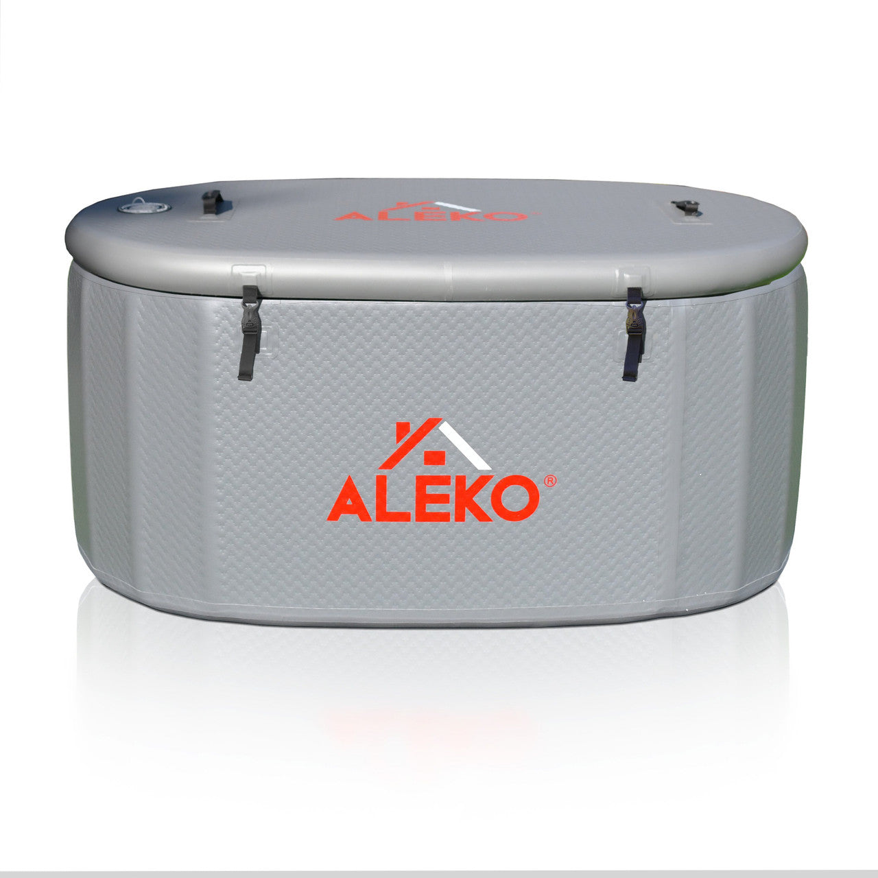 ALEKO Arctica Portable Inflatable Cold Plunge Tub with Locking Insulated Lid (Model INFOTUBGREY-AP)