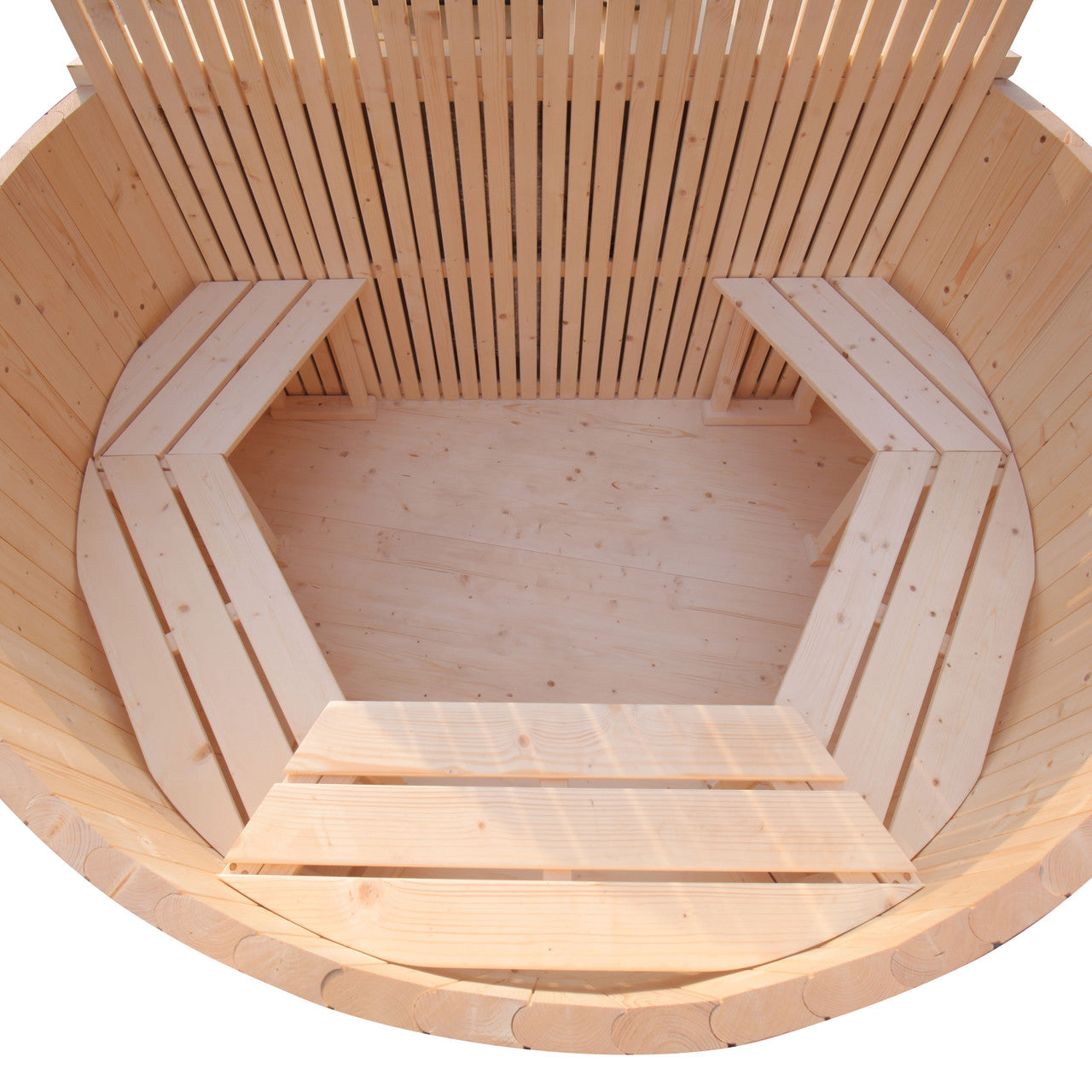 ALEKO Wood-Fired Hot Tub and Ice Bath with Internal Stove – 4-5 Person – Pine