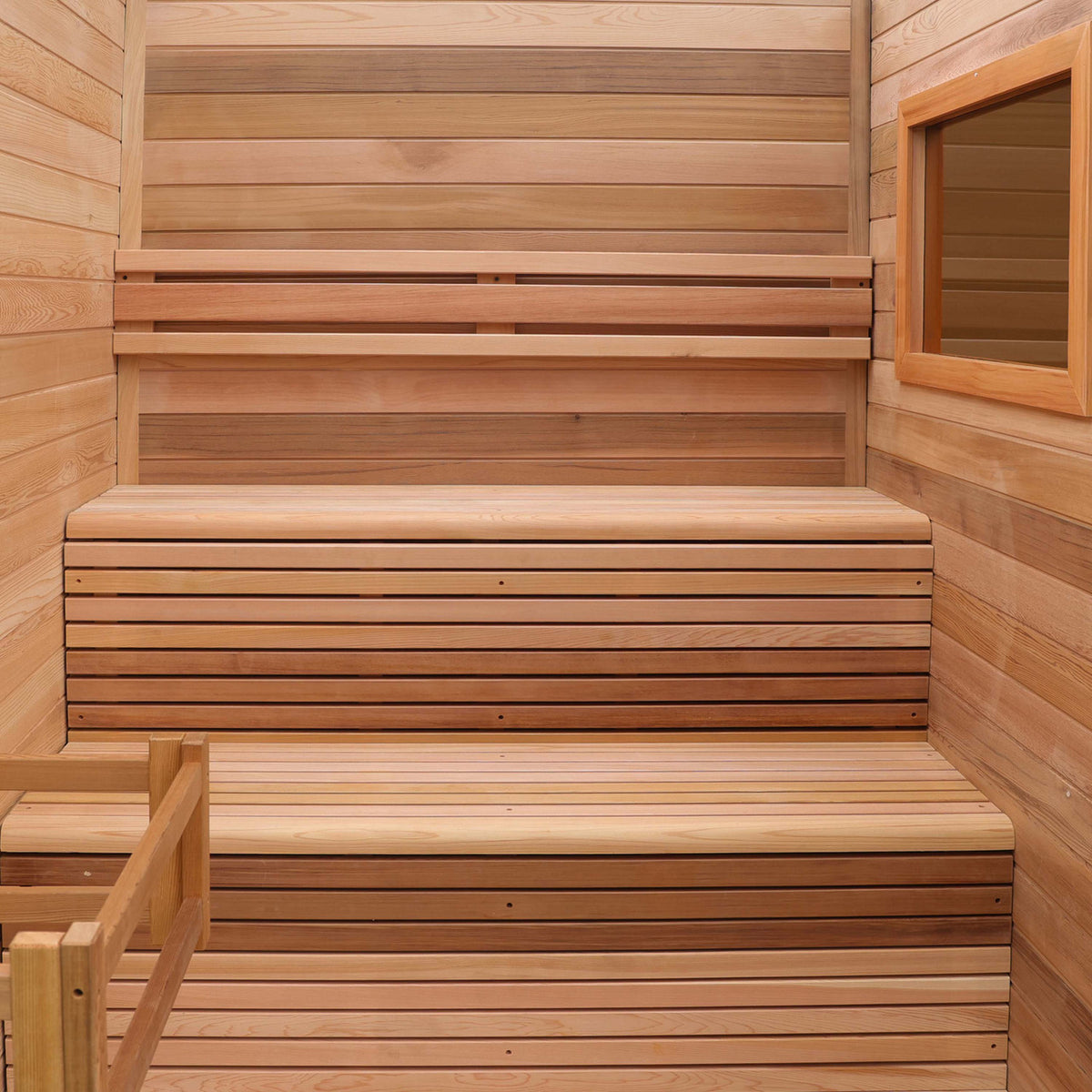 ALEKO Selenia Outdoor Sauna – 4 Person Red Cedar Traditional Wet & Dry Sauna