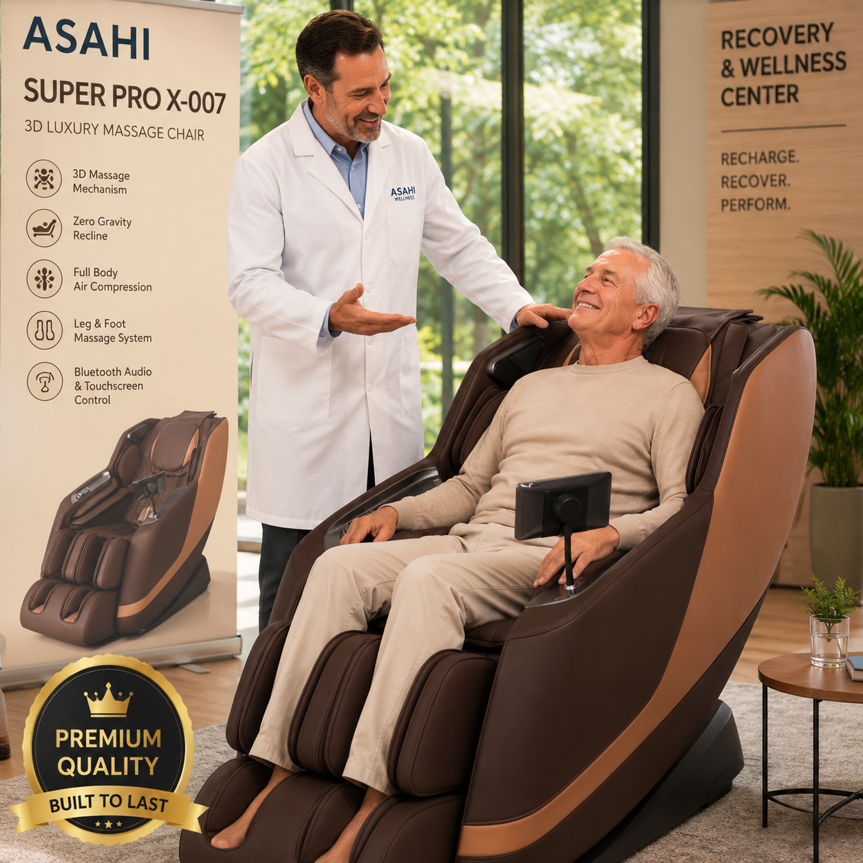 Dr. Fuji ASAHI® Super PRO X-007 3D Luxury Full Body Massage Chair