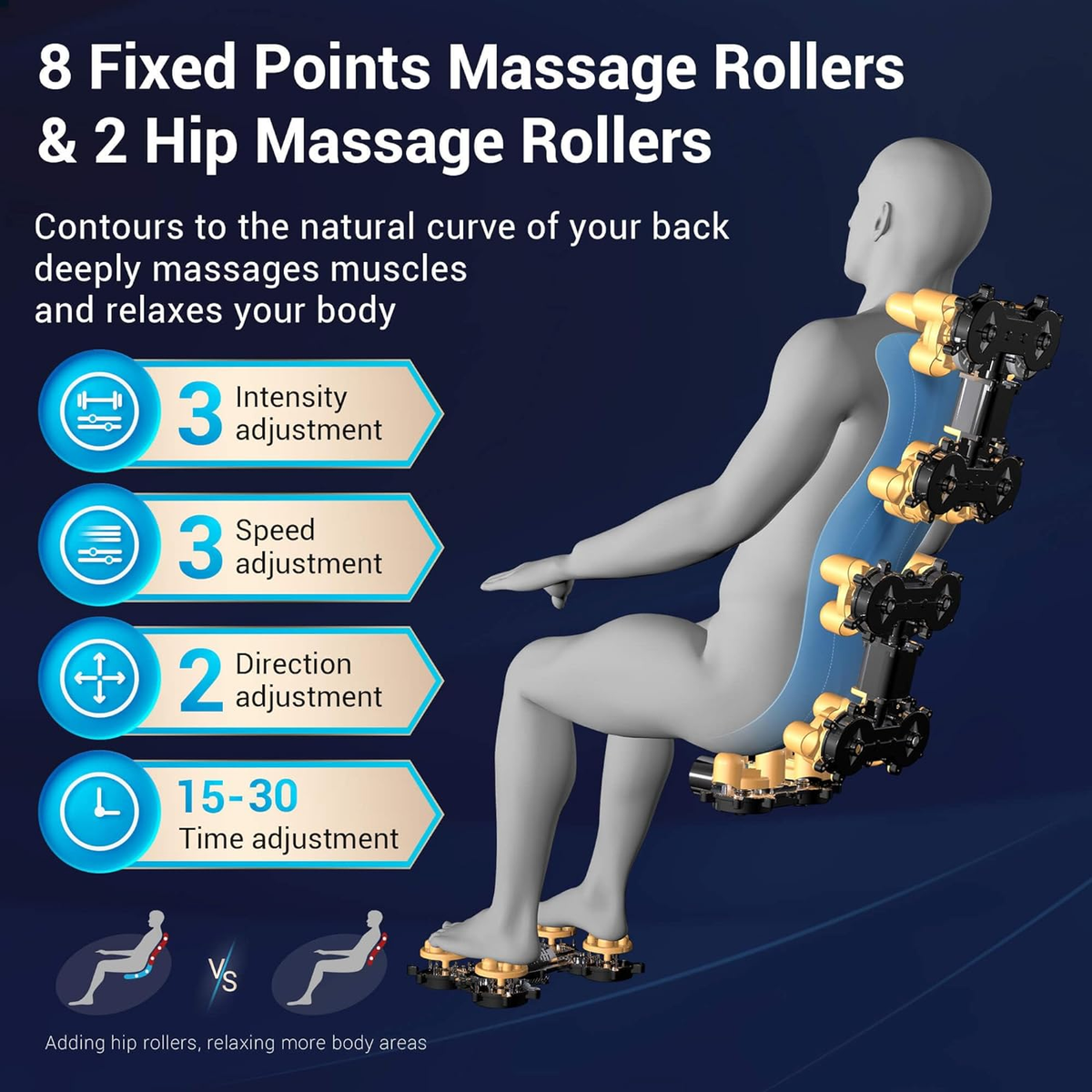 Full Body Zero Gravity Shiatsu Massage Chair with Heat & USB Charging