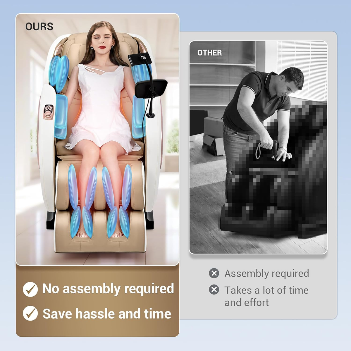 Full Body Zero Gravity Shiatsu Massage Chair with Heat & USB Charging