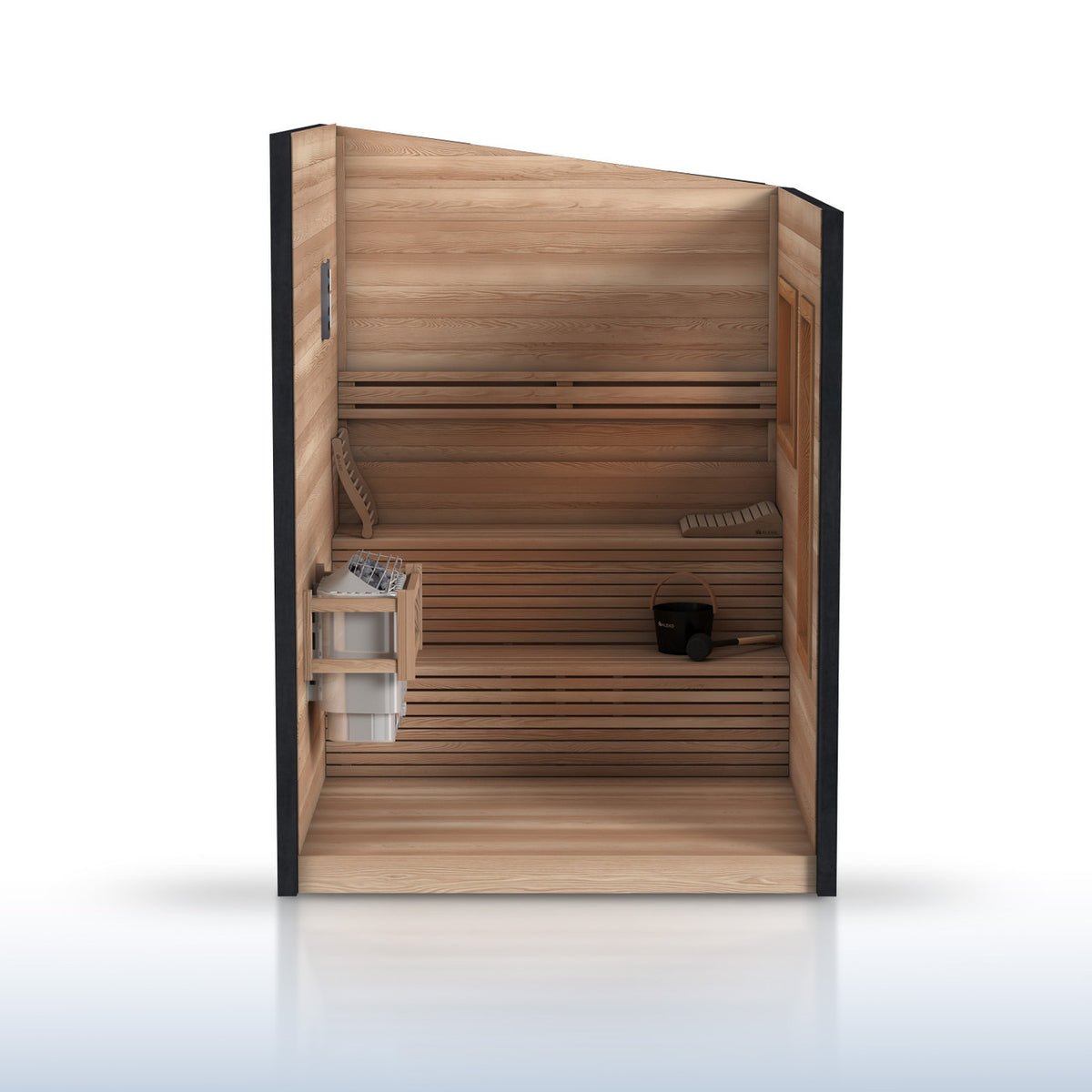 ALEKO Selenia Outdoor Sauna – 4 Person Red Cedar Traditional Wet &amp; Dry Sauna