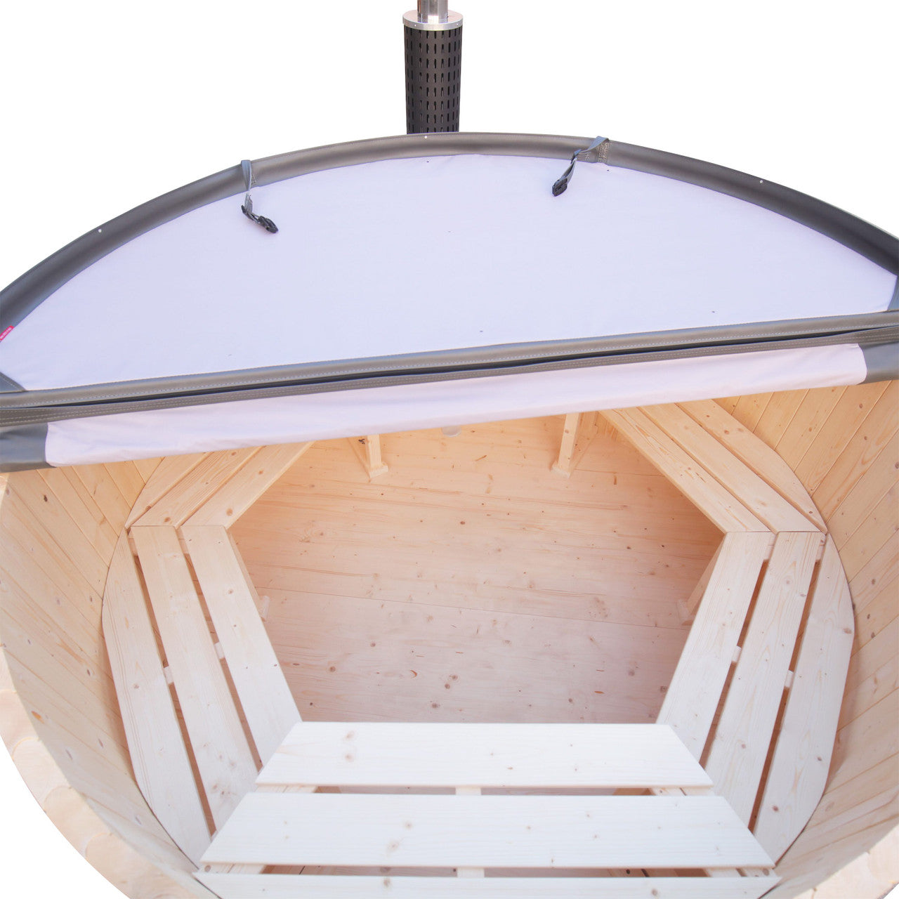 ALEKO Wood-Fired Hot Tub and Ice Bath – 4-5 Person – Pine
