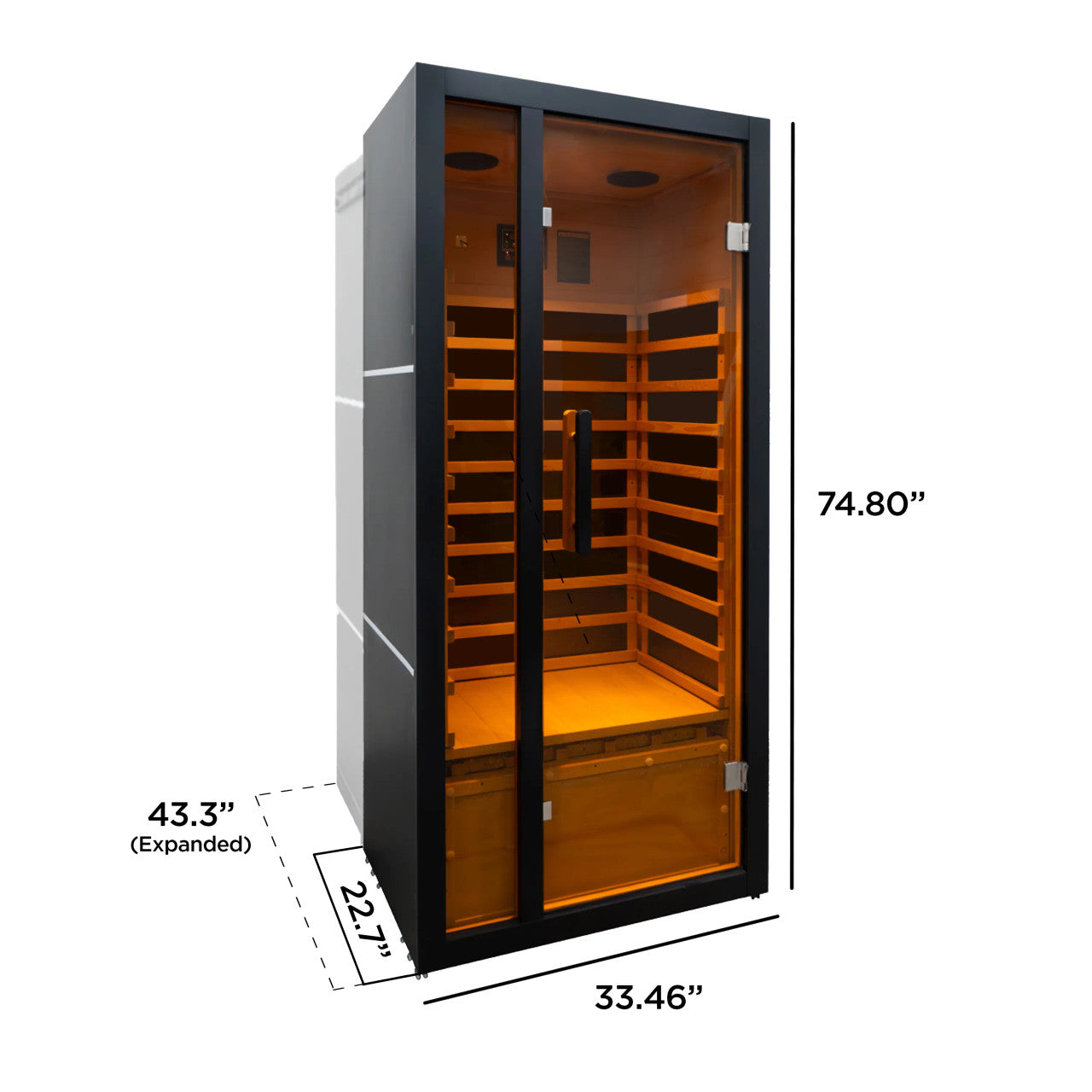 ALEKO Oasis 1-Person Indoor Far Infrared Sauna (Model SIR1OASBLK-AP)