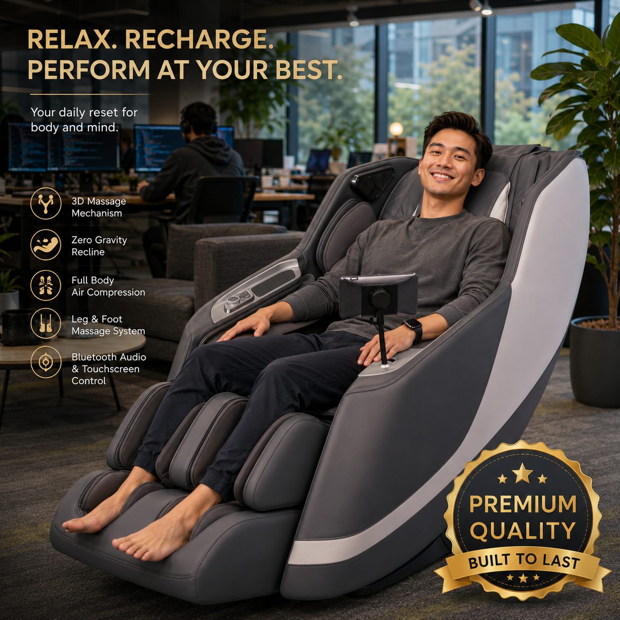 Dr. Fuji ASAHI® Super PRO X-007 3D Luxury Full Body Massage Chair