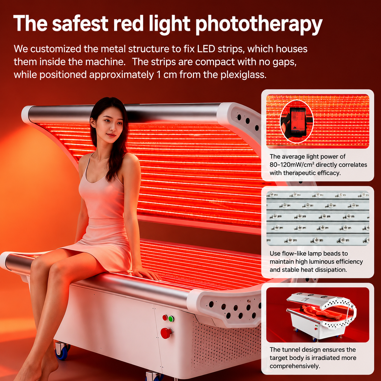 Dr. Fuji FJ-20061 Full Body LED Red Light Therapy Bed