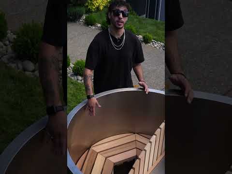 Stainless Steel Hot Tub &amp; Cold Plunge Tub – Wood-Fired Heater – 1-3 People